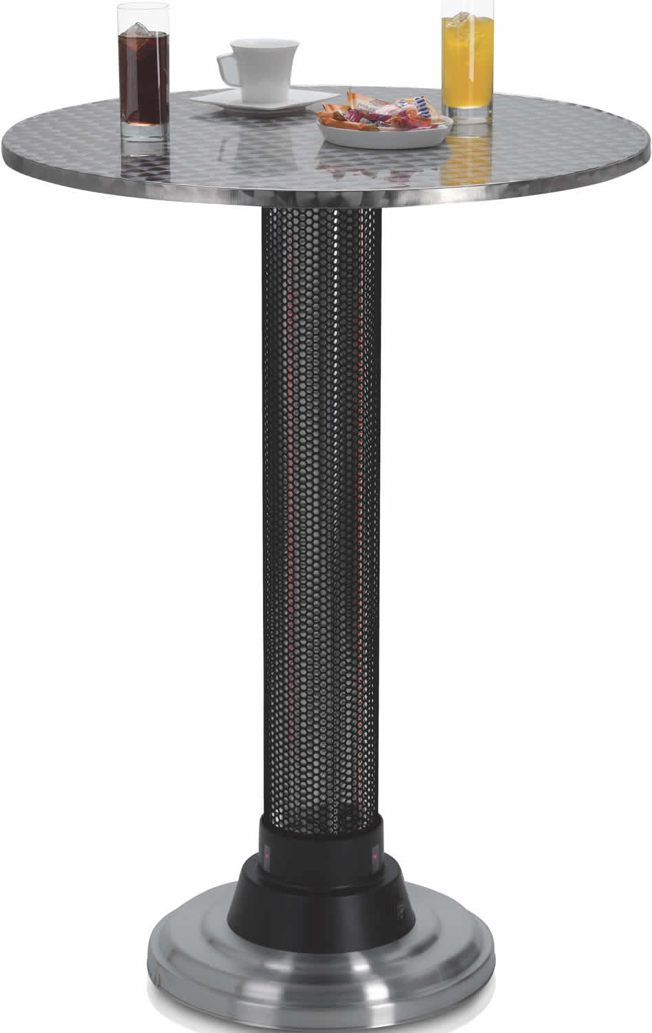 Heiztisch Stehtisch Bistrotisch Heizstrahler Heizsäule LED