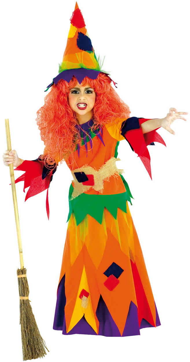 Hexe Kunterbunt Karneval Fasching Kinder Kostüm 128164 eBay