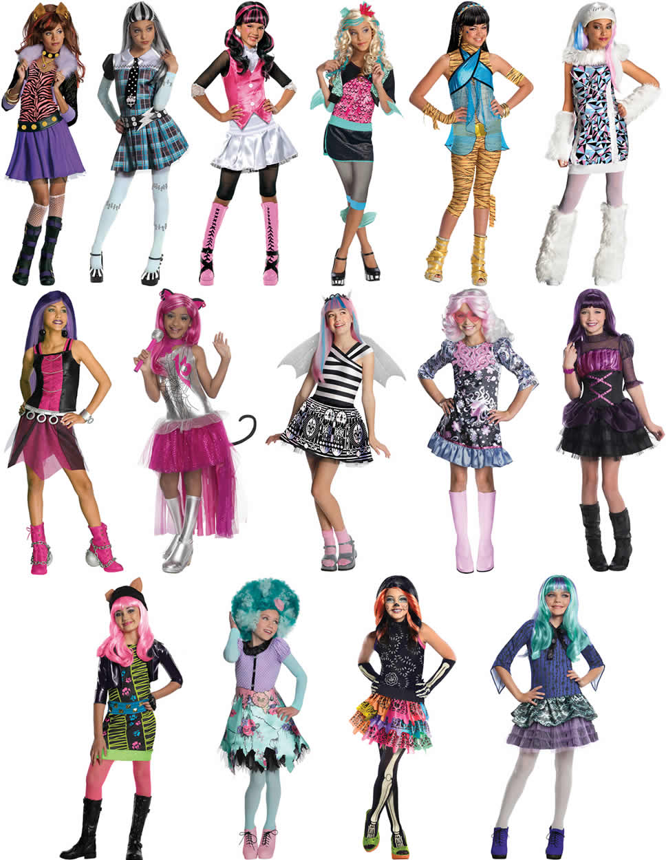 Monster High Kinder Karneval Fasching Kostüm 104 152  