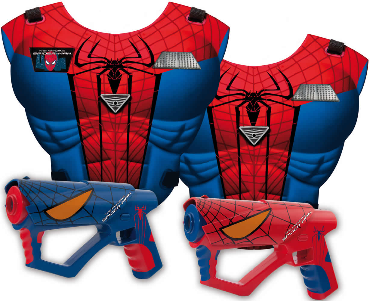 The Amazing Spiderman Mega Laserset LaserGuns Brustpanzern +3J eBay
