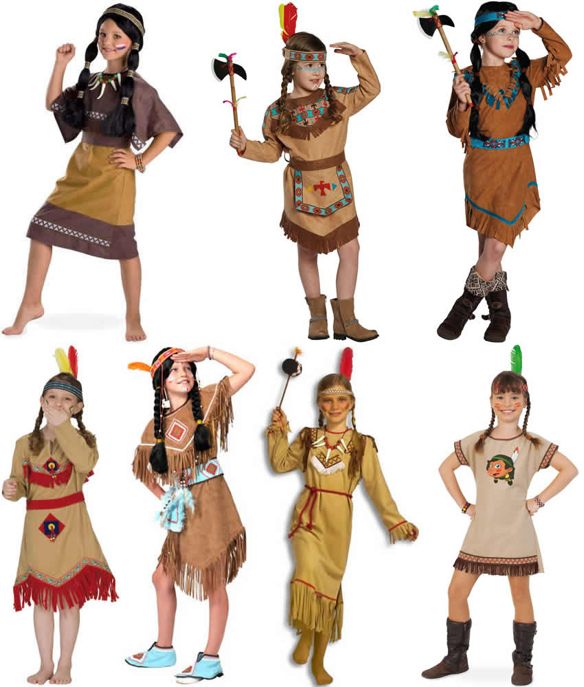 indianermädchen indianerin indianer kinder karneval kostüm
