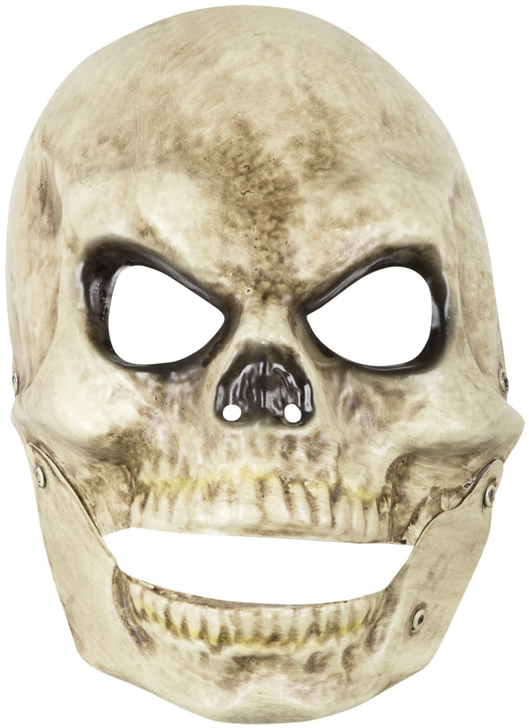 Maske Totenkopf mit beweglichem Kiefer Schädel Horror Grusel Karneval