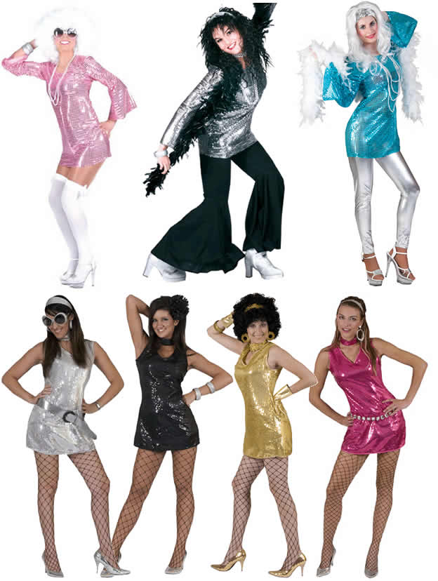 Discokleid Pailletten Disco Kleid 70er Jahre Karneval Kostum 36 46 Ebay