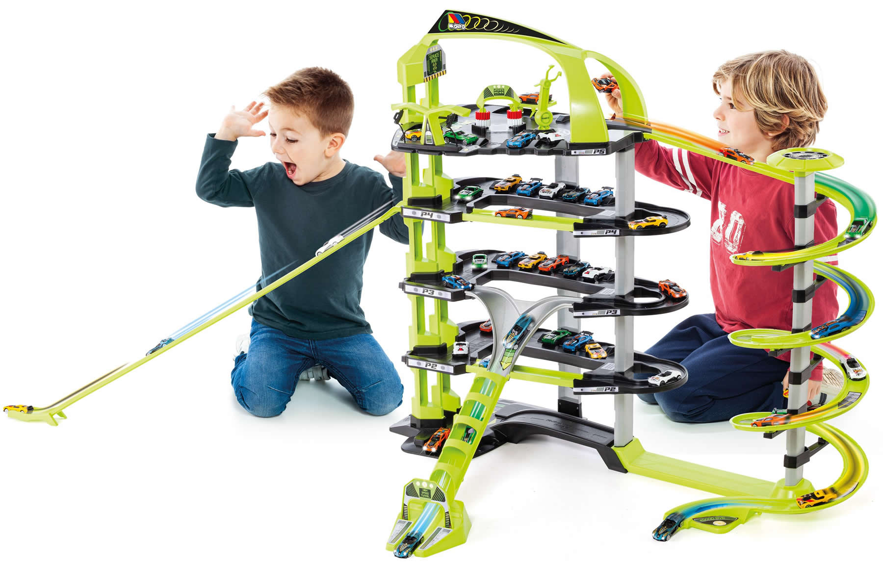 Molto Super Parkgarage Parkhaus Autogarage mit 5 Ebenen inkl. Autos