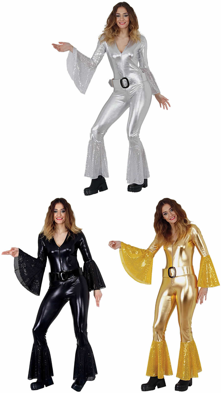 Sexy Disco Overall Einteiler 70er Jahre Karneval Fasching Kostüm 3654