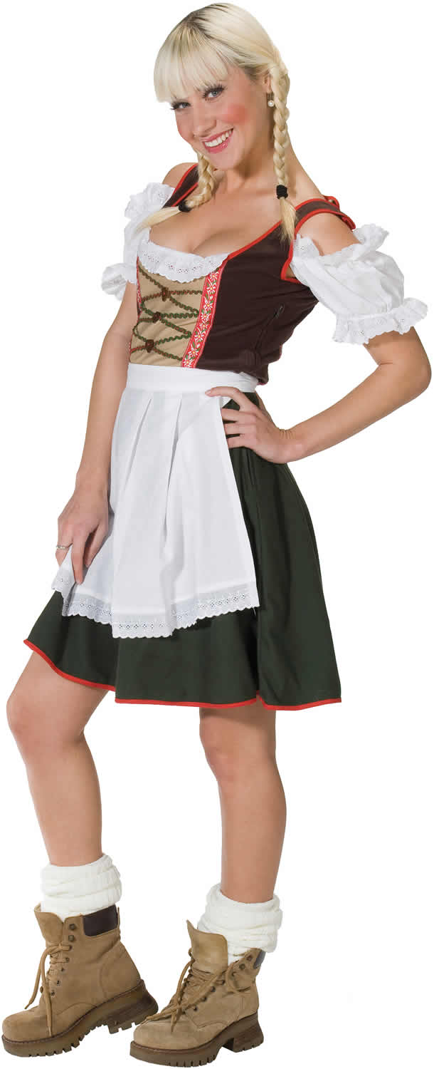 Dirndl Oktoberfest Bayern Tracht Trachtenkleid Karneval Kostüm 34-52